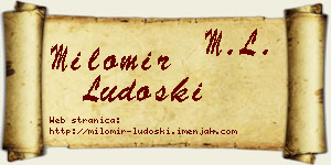 Milomir Ludoški vizit kartica